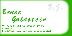 bence goldstein business card